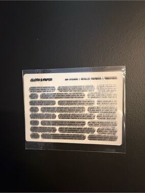 Cloth & Paper Metallic Footnote Bar Stickers